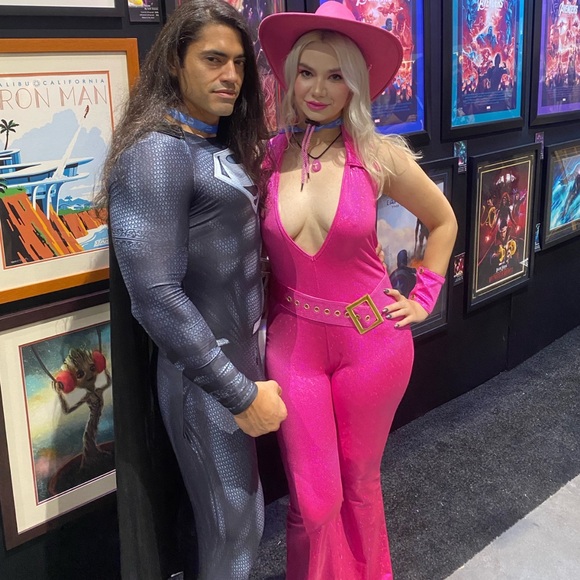 Pink Women's Jumpsuit Barbie Cosplay - Picture 2 of 4